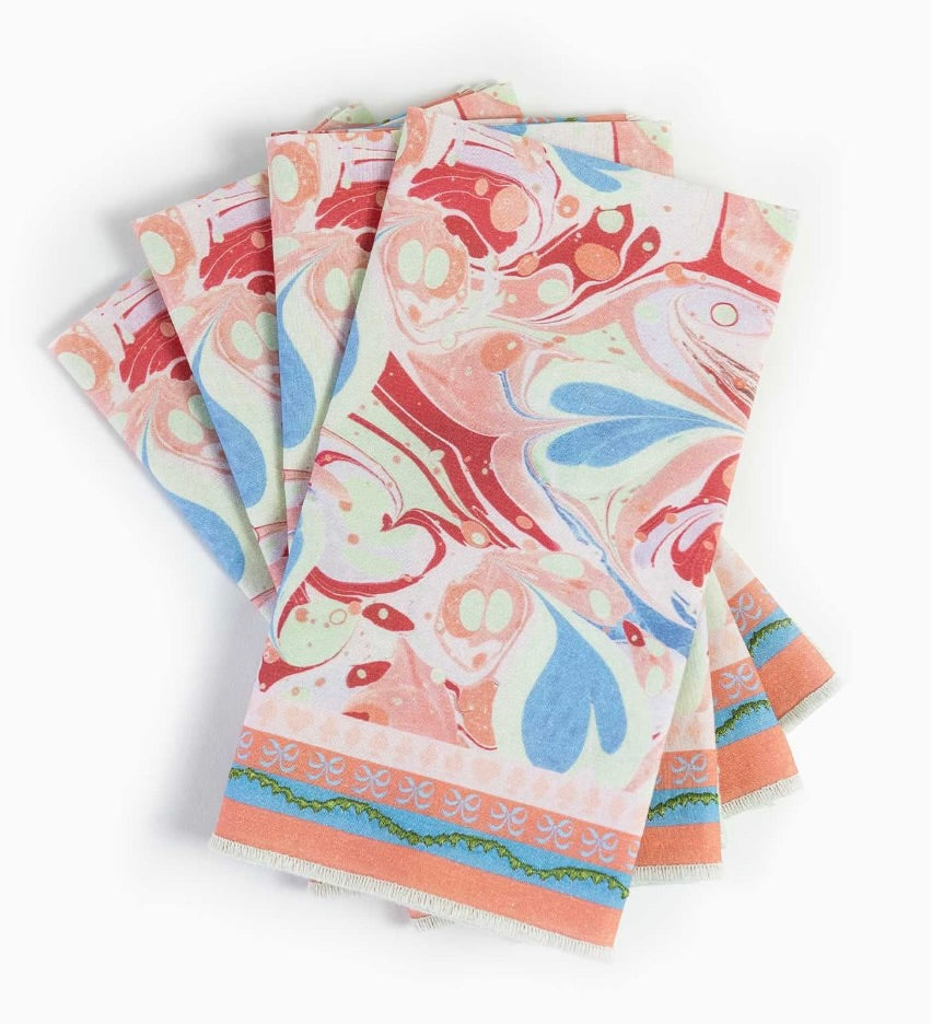 Alice Marble Dinner Napkins - Set of Four By Bond & Grace x Tara Roma Gill
