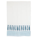 Bertozzi Panarea Fish & Wave Linen Throw 55 X 78