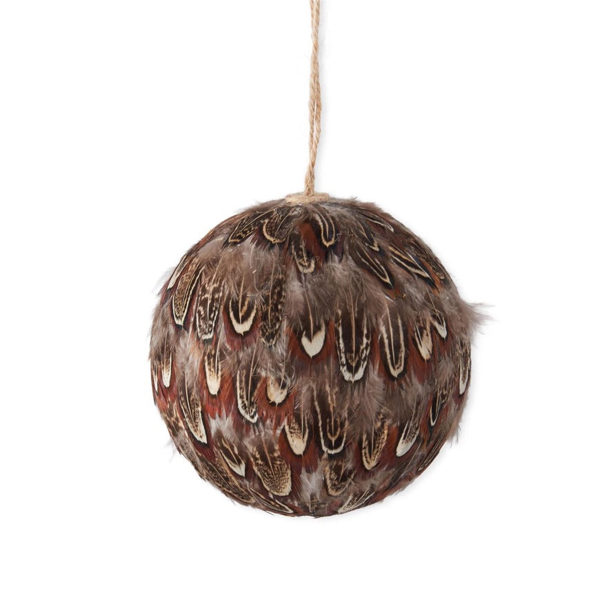 Round Feather Ornament, 2 Colors