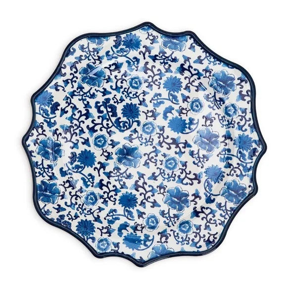 Chinoiserie Blue Floral Set Of 2 Chargers