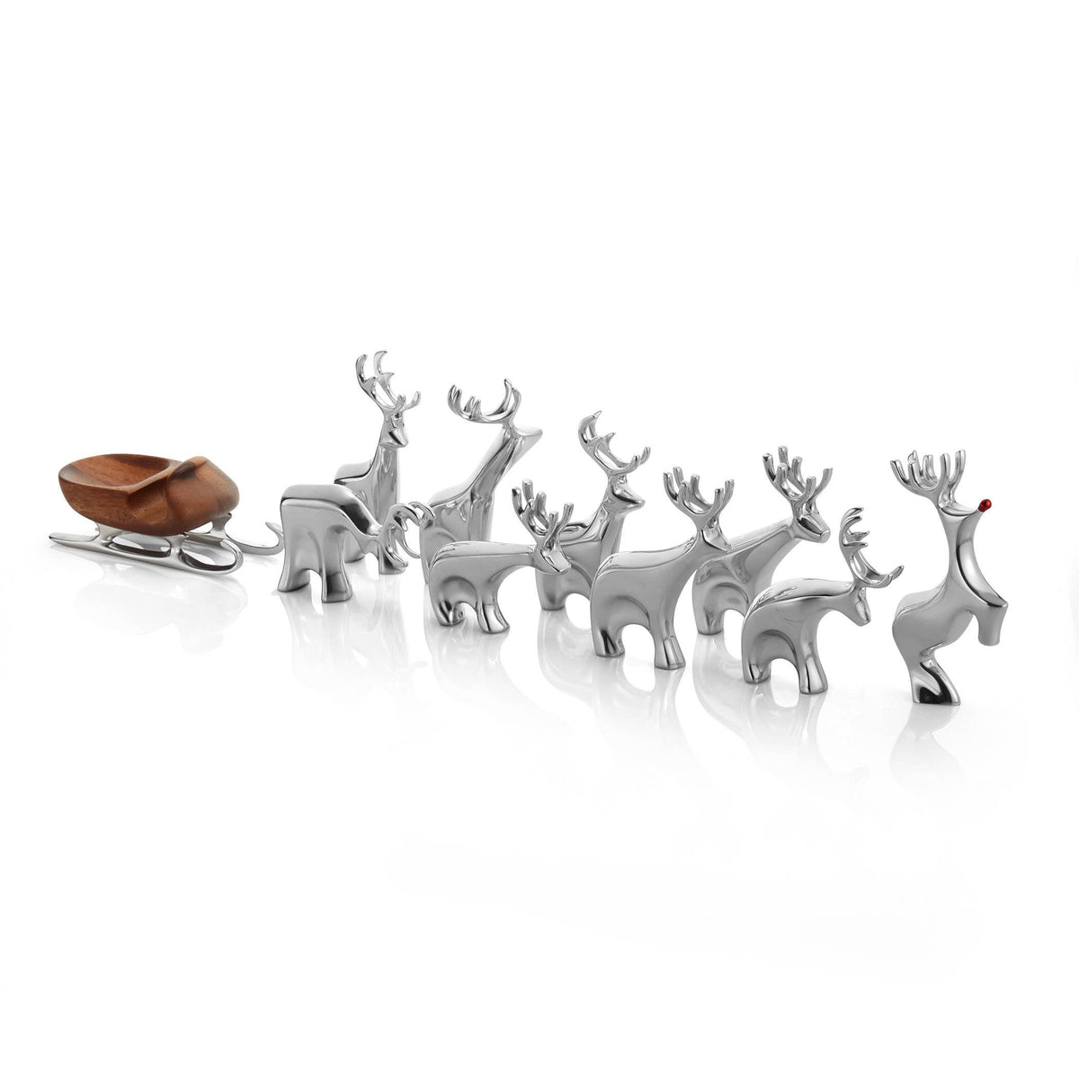 Nambe - Mini Reindeer 10 Pc Set