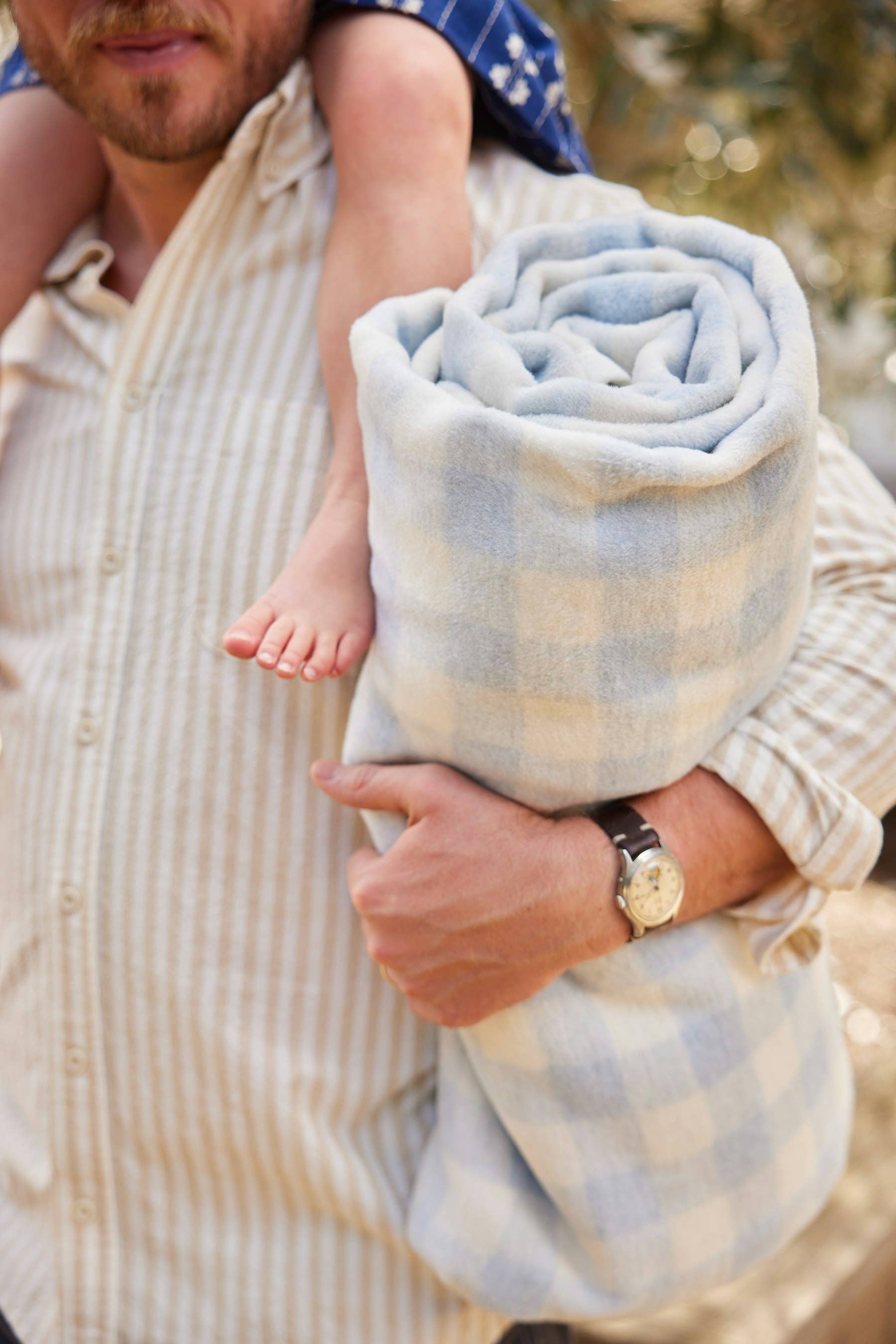 ChappyWrap - Cozy Gingham Sky Blanket