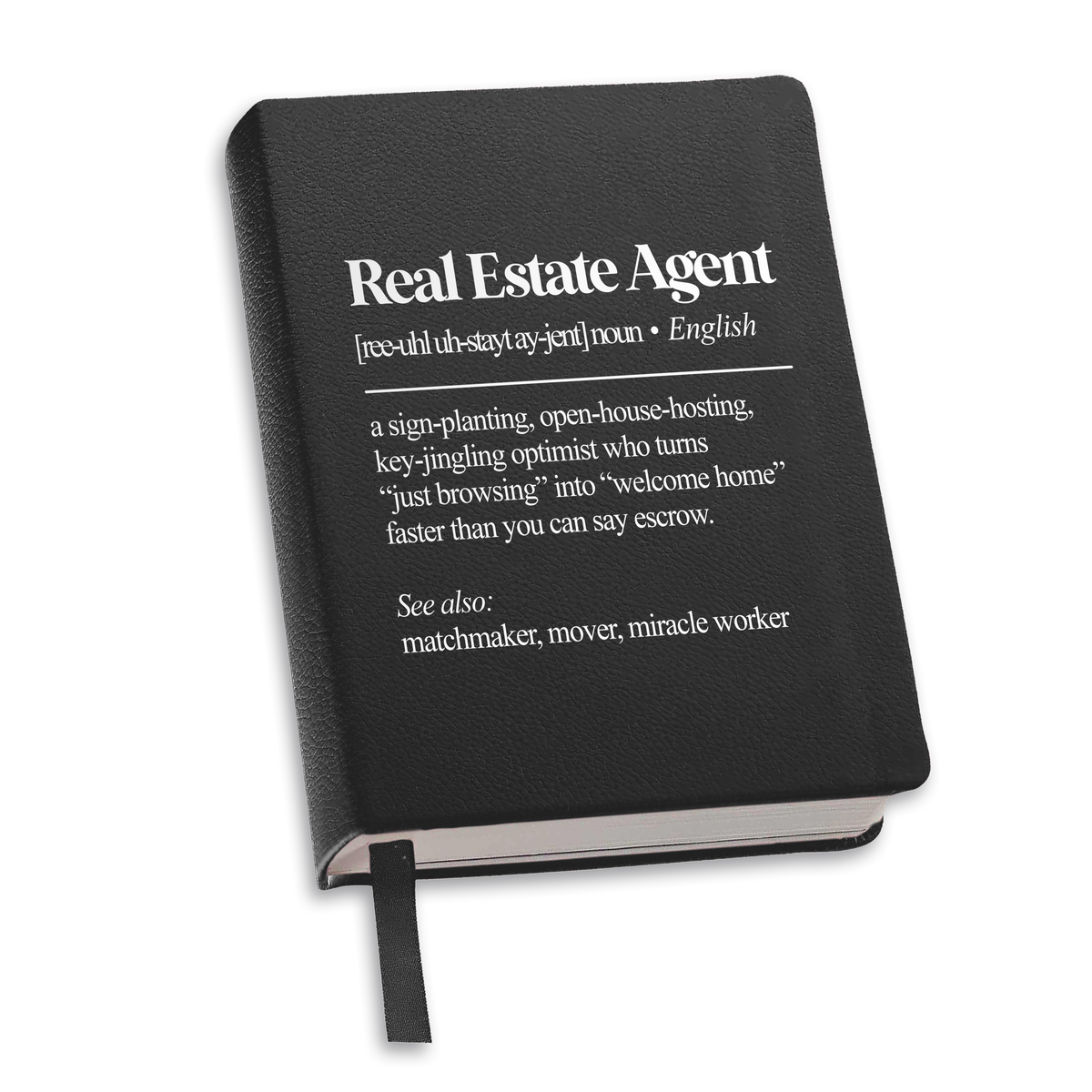 Toss Designs - Journal  (Black) - Real Estate Agent