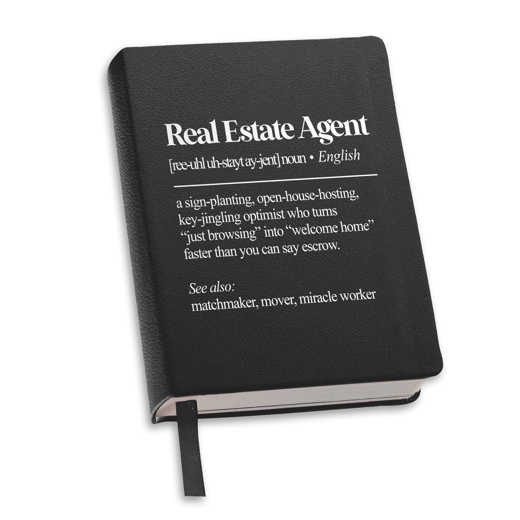 Toss Designs - Journal  (Black) - Real Estate Agent