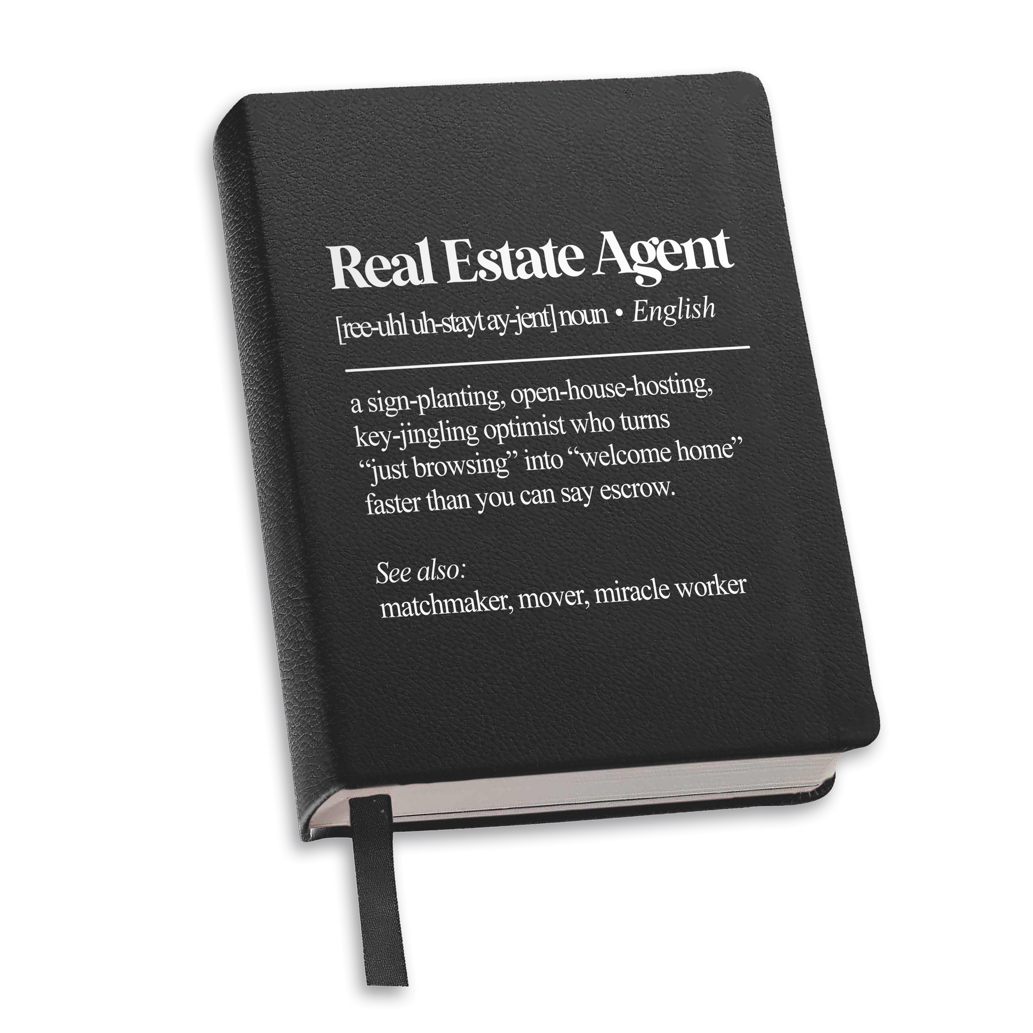 Toss Designs - Journal  (Black) - Real Estate Agent