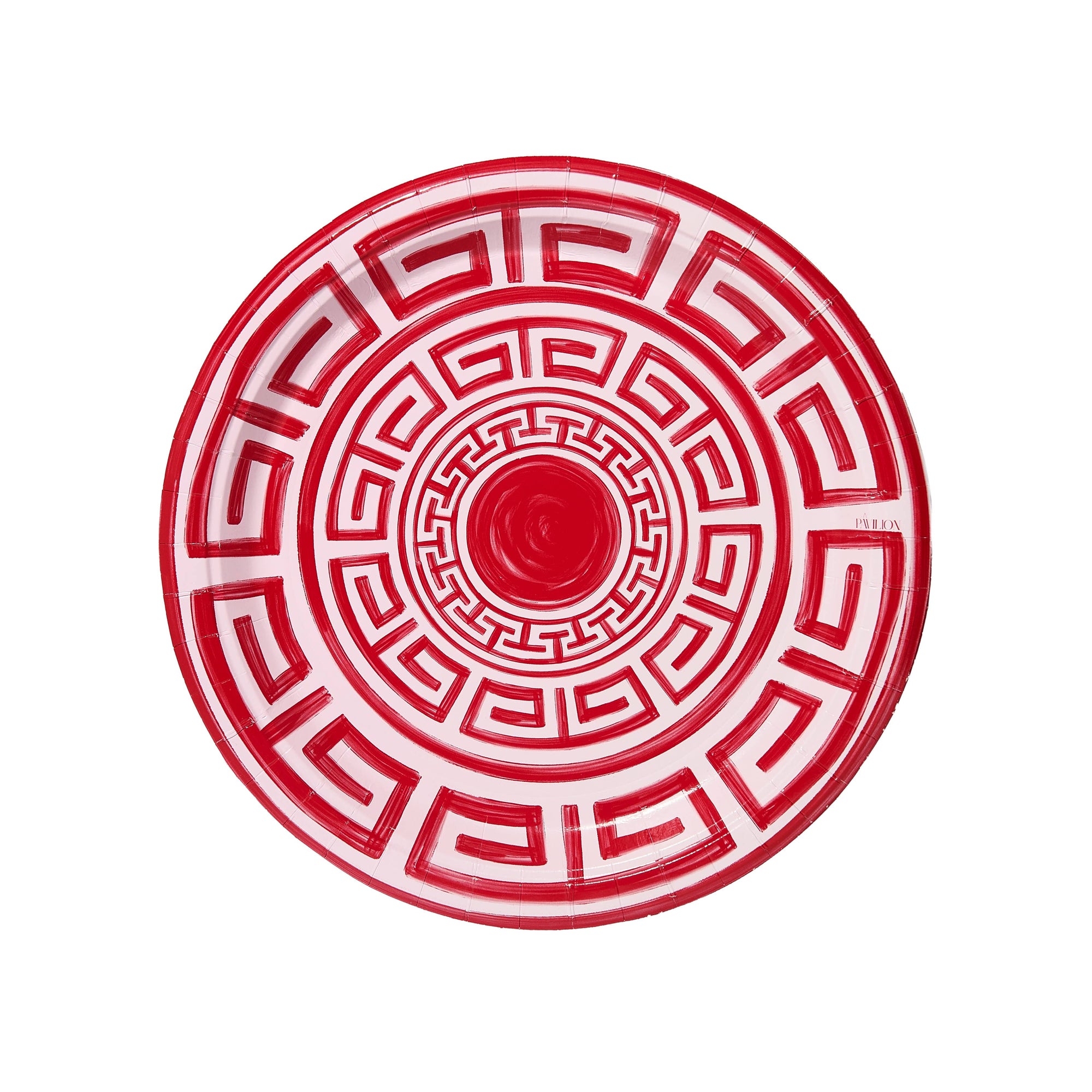 Pavilion Paper - Greek Key Pavilion Dinner Plates - 8 per pac