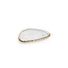 Small Clear Textured Organic Shape Plate with Jagged Gold Rim