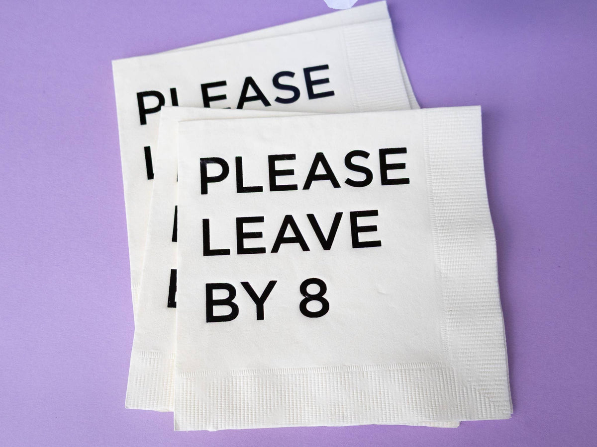 Katherine Designs & Co. - Please Leave by 8 cocktails napkins 