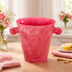 BIDKhome - Pink Resin Ice Bucket w/Handles