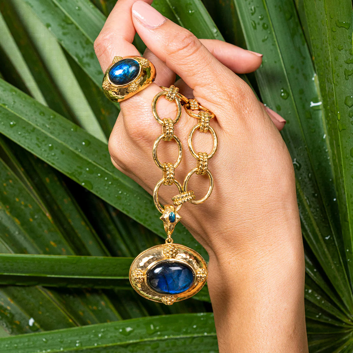 Capucine De Wulf Cleopatra Pendant, Blue Labradorite