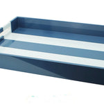 Addison Ross Large Lacquered Striped Ottoman Tray