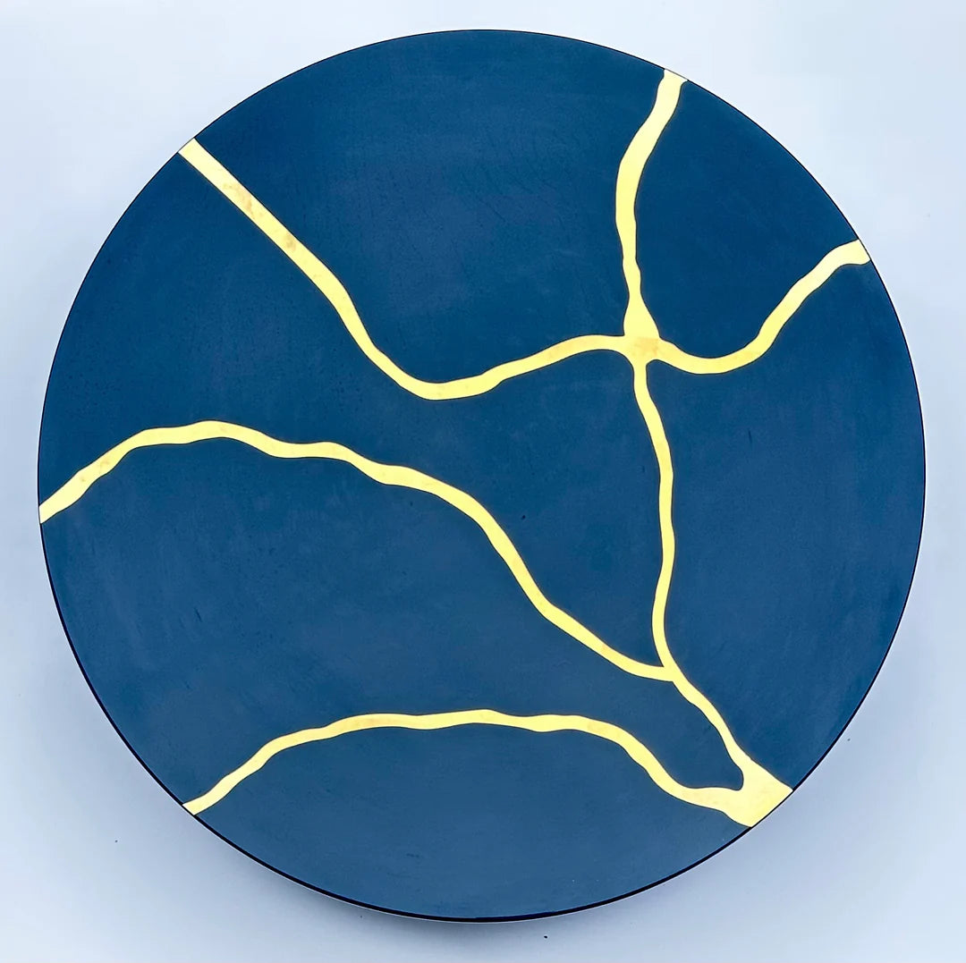Tisch New York Navy Lacquer Placemat, Crack, Ink