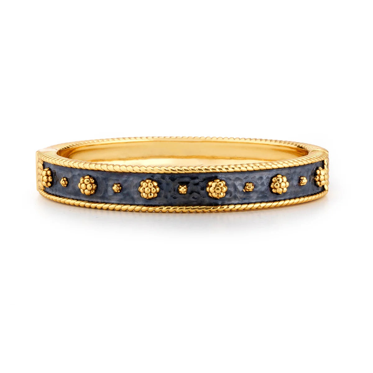 Capucine De Wulf Berry Classic Hinged Bangle, S/M - Gold/Midnight