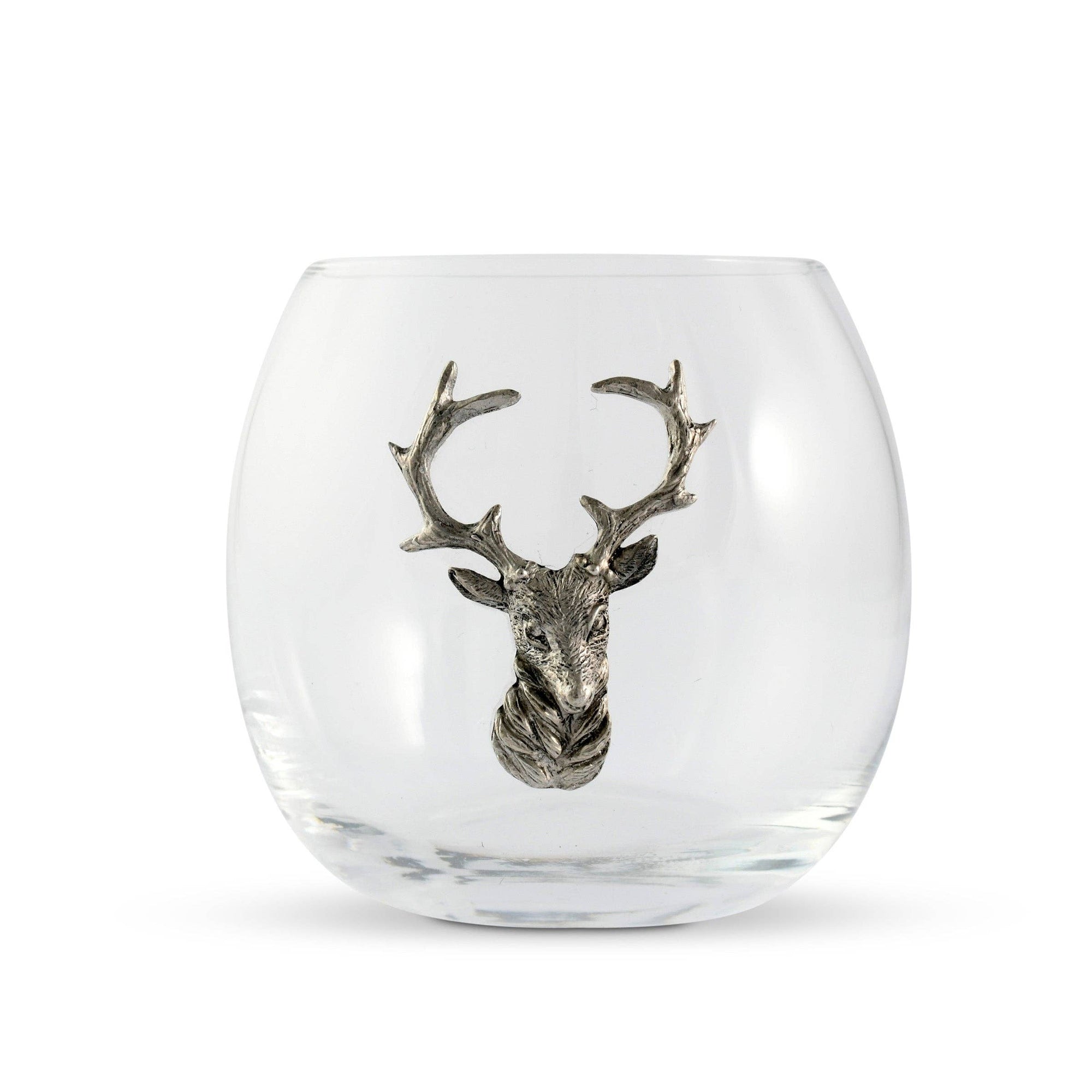 Vagabond House - Elk / Deer Stemless Wine Glass