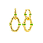 Capucine De Wulf Bangkok Bamboo Link Earrings, Green