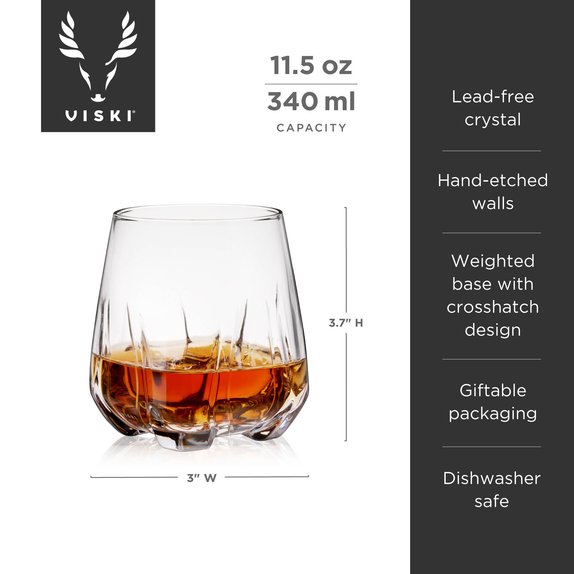Viski - Apollo Heavyweight Crystal Tumbler
