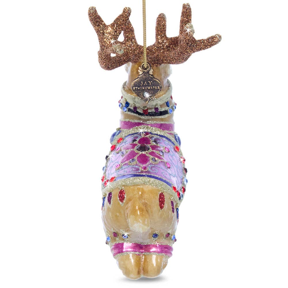 Jay Strongwater - Prancer Glass Ornament