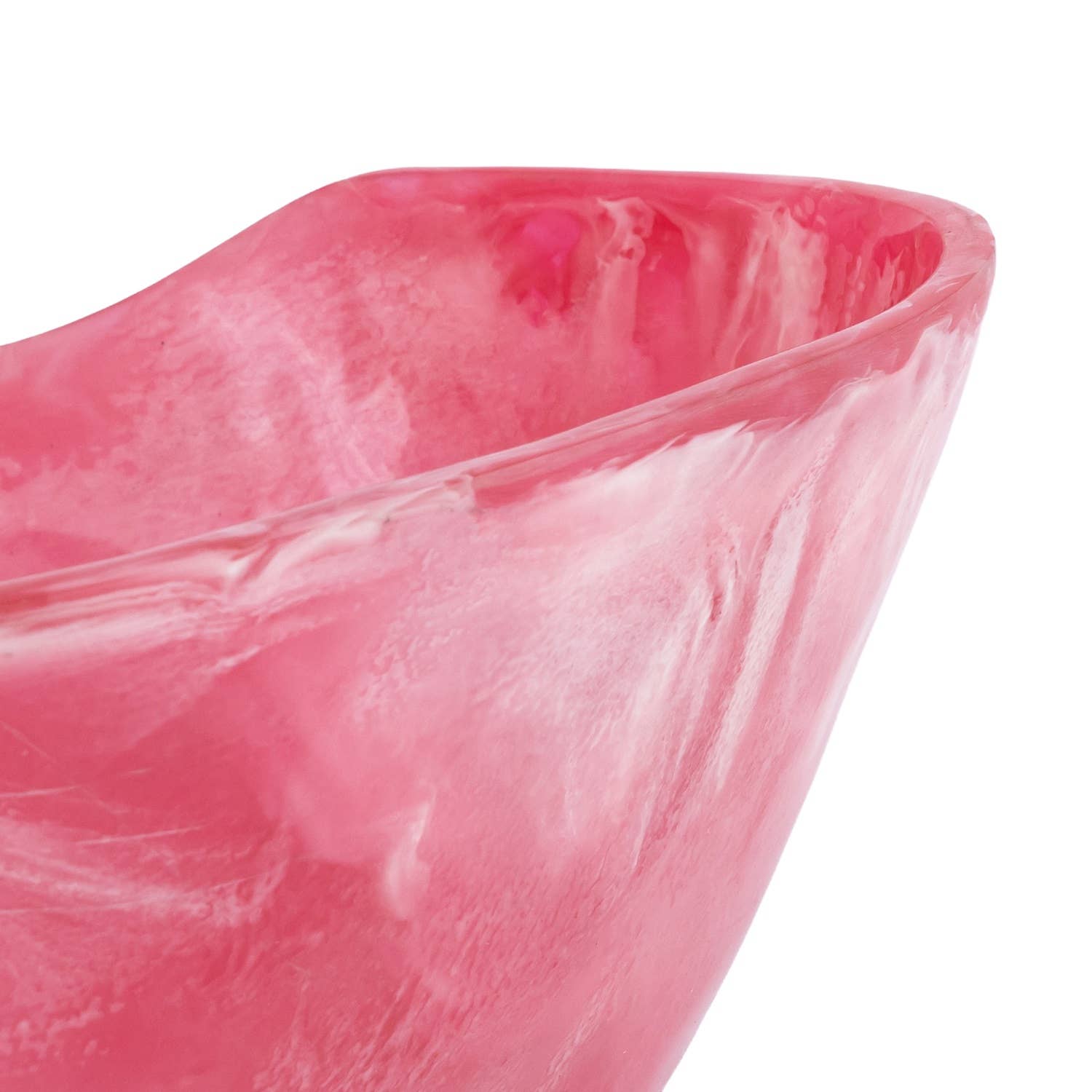 BIDKhome - Large Fruit Bowl Rose Pink Resin Dia 21.2"