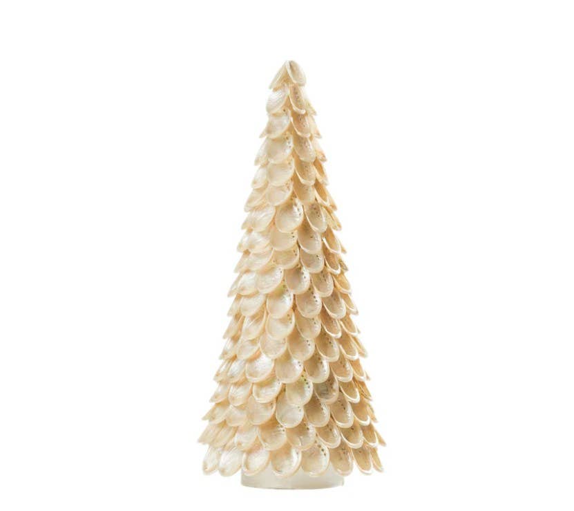 Dekorasyon Gifts  Decor - Abalone Shell Cone Tree (Ecru)