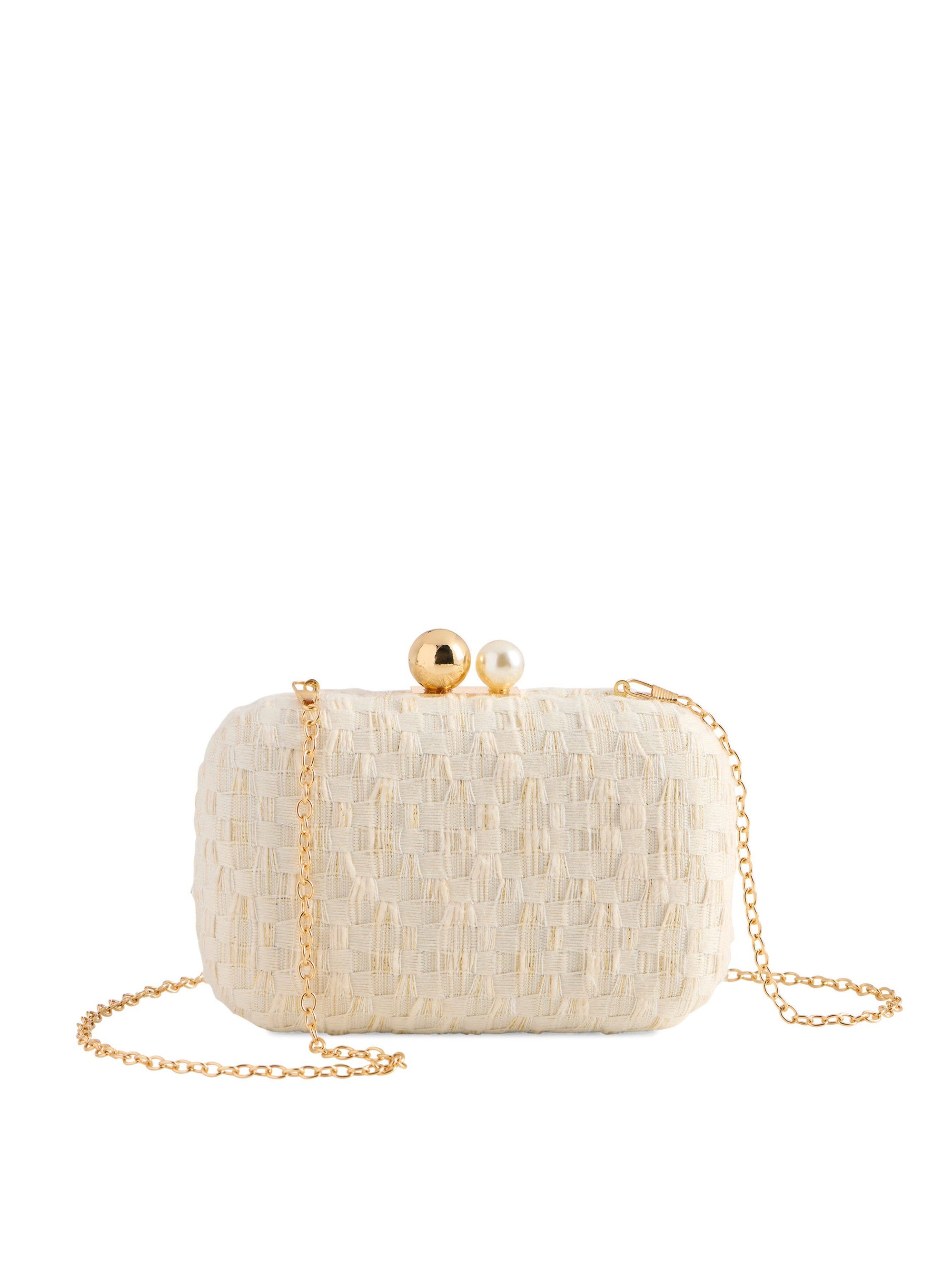 Veil Minaudiere in Ivory