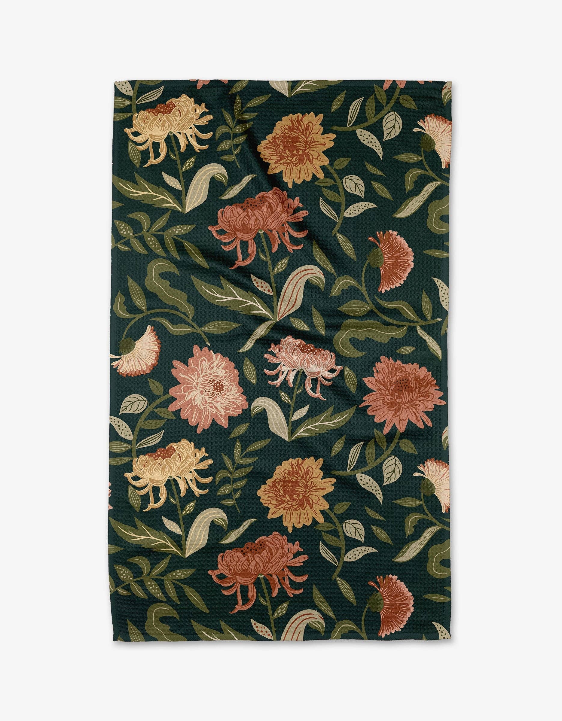 Geometry - Chrysanthemums In November Tea Towel