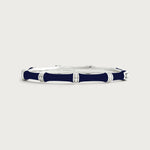 Anabel Aram Bamboo Enameled Hinged Bangle Silver (Multiple Colors)