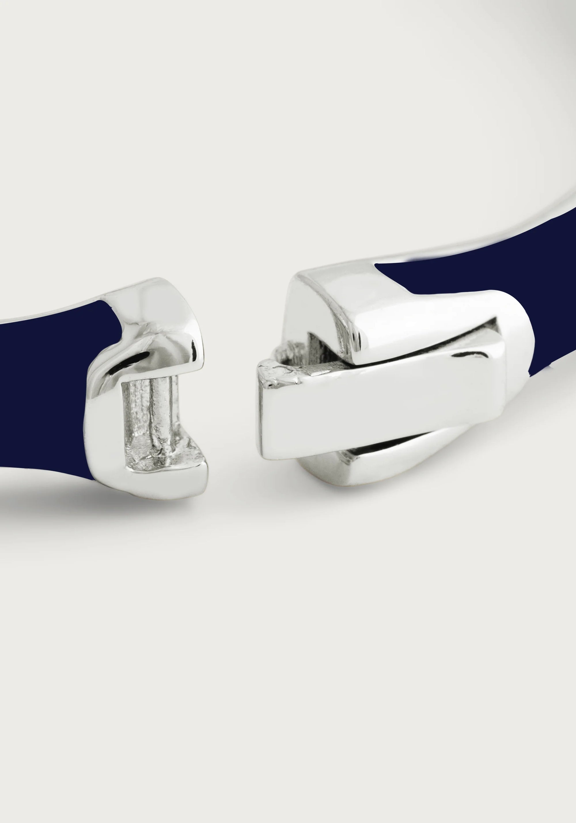 Anabel Aram Bamboo Enameled Hinged Bangle Silver (Multiple Colors)