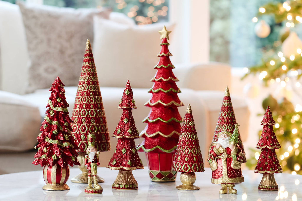 Dekorasyon Gifts  Decor - Starlight Neo Cone Tree (Red/Citron)