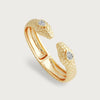 Anabel Aram Serpent Double Headed Hinged Cuff