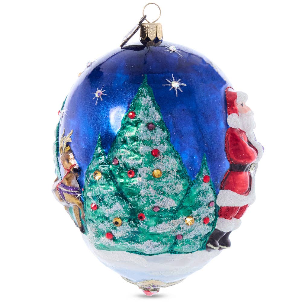 Jay Strongwater - Christmas Delivery Glass Ornament