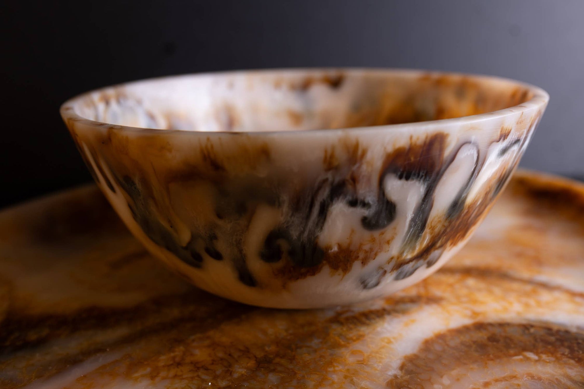 BIDKhome - Tortoiseshell Salad Bowl Dia 11.61"