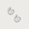 Anabel Aram Neptune Triple Ring Earrings ~ Silver