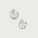 Anabel Aram Neptune Triple Ring Earrings ~ Silver