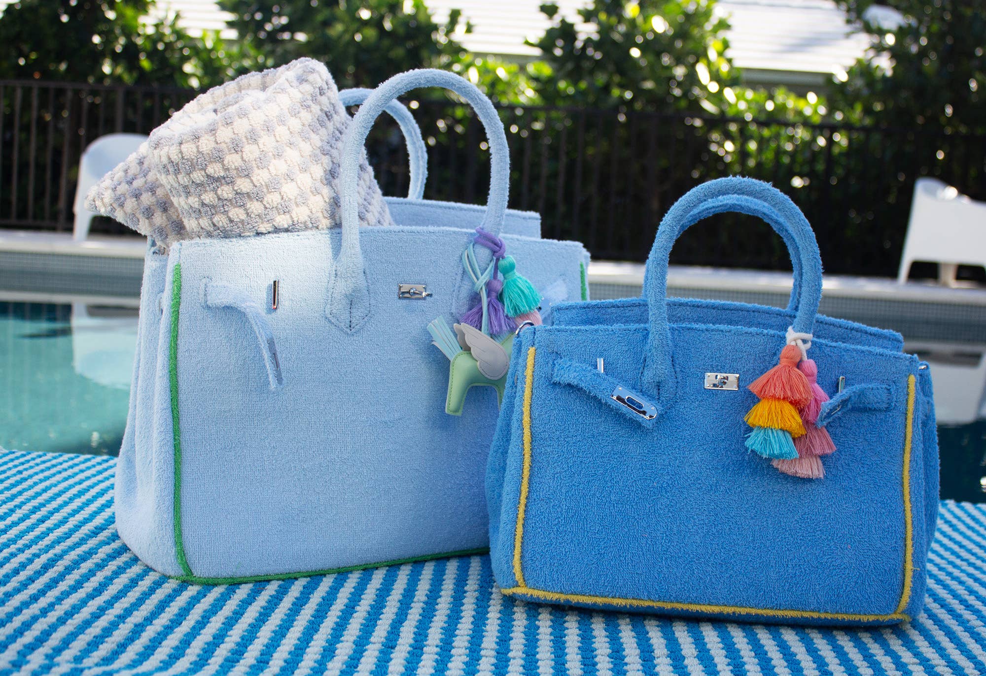 BEACH HAUS - Seaside Terry Tote - Sky Blue Small