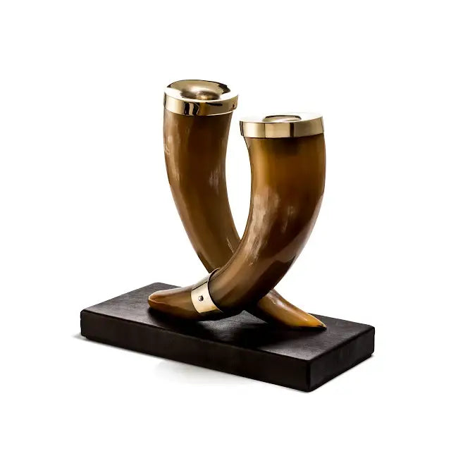 LADORADA - Light Horn Leather Candle Holder