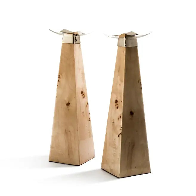 LADORADA - Burl Veneer Set Candle Holder