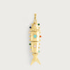 Anabel Aram Milos Large Fish Charm Gold, Enamel