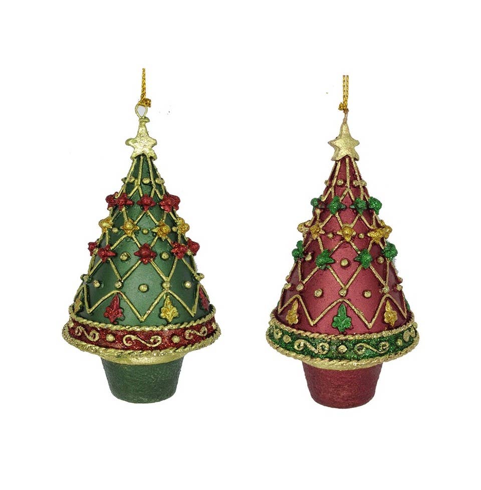 Dekorasyon Gifts  Decor - 4" Ornate Fleur De Lis Ornament