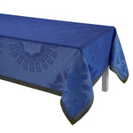 Le Jacquard Francais Jardin D'Orient Blue Tablecloth 69" X 69"