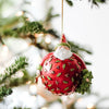 Holly Berry Santa w/Tree & Star Orn (Red/Citron)