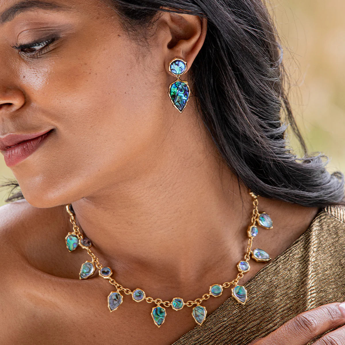 Capucine De Wulf Aurora Necklace, Abalone