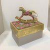 Cartwheel Rocking Horse Orn (Champagne Rose) 5"