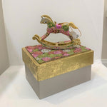 Cartwheel Rocking Horse Orn (Champagne Rose) 5"