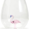 Flamingo Stemless Wine Glass