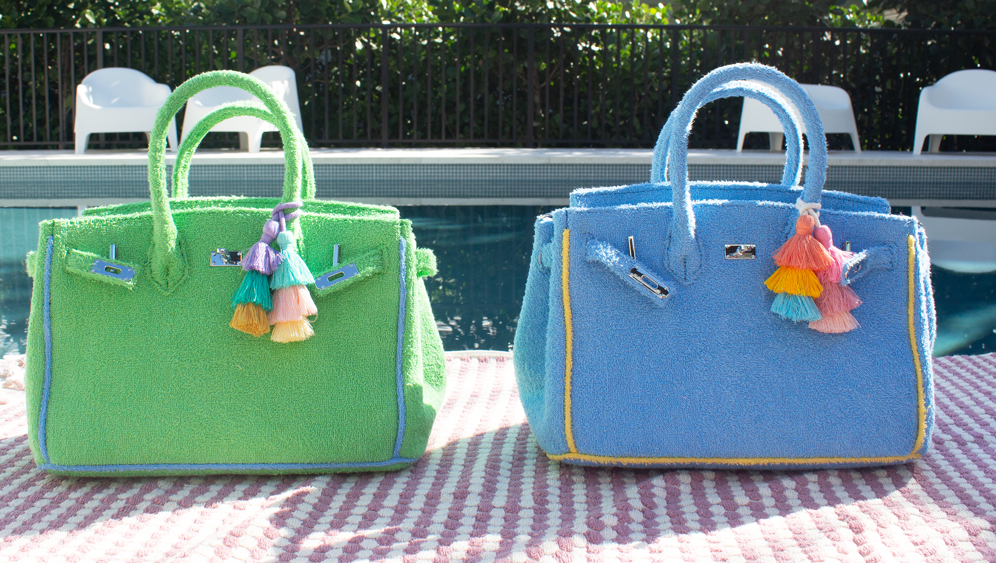 BEACH HAUS - Seaside Terry Tote - Sky Blue Small