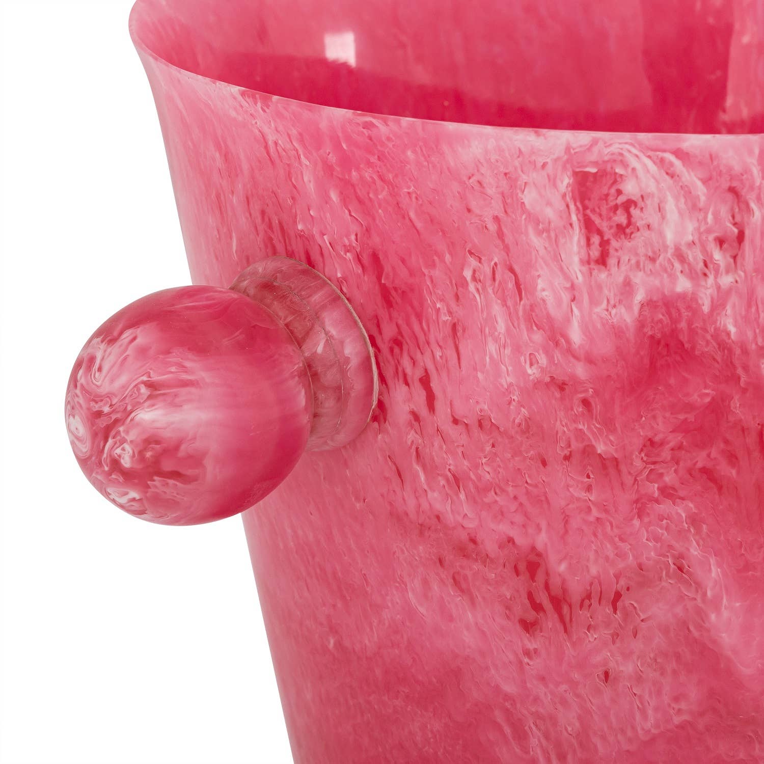 BIDKhome - Pink Resin Ice Bucket w/Handles