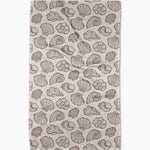 Geometry - Retro Coastal Seashells in Neutral Tea Towel