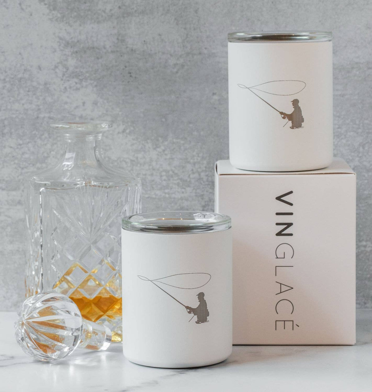 Vinglacé - White Glass Lined Whiskey Low Ball