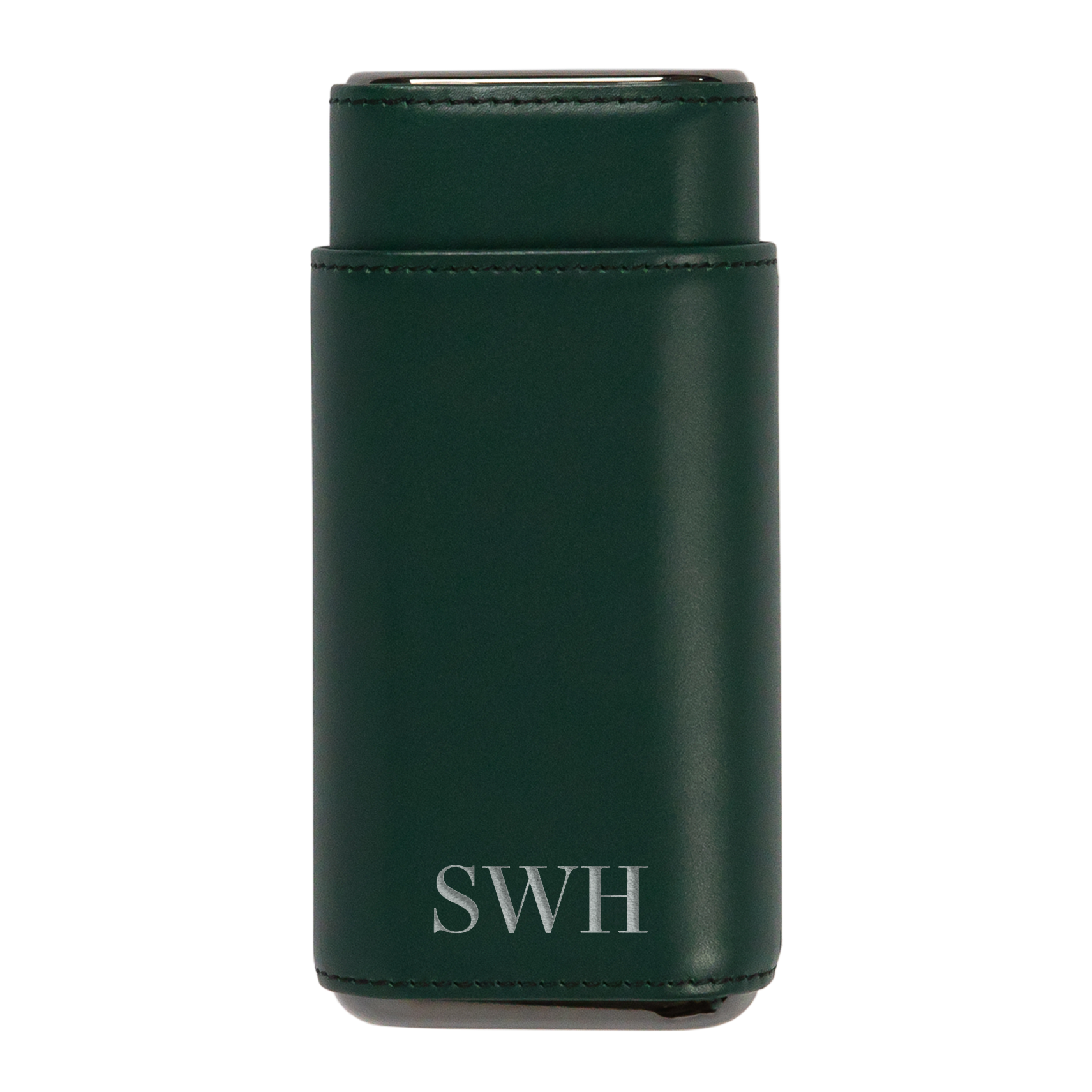 Case Elegance - Premium 3 Cigar Travel Case - Racing Green