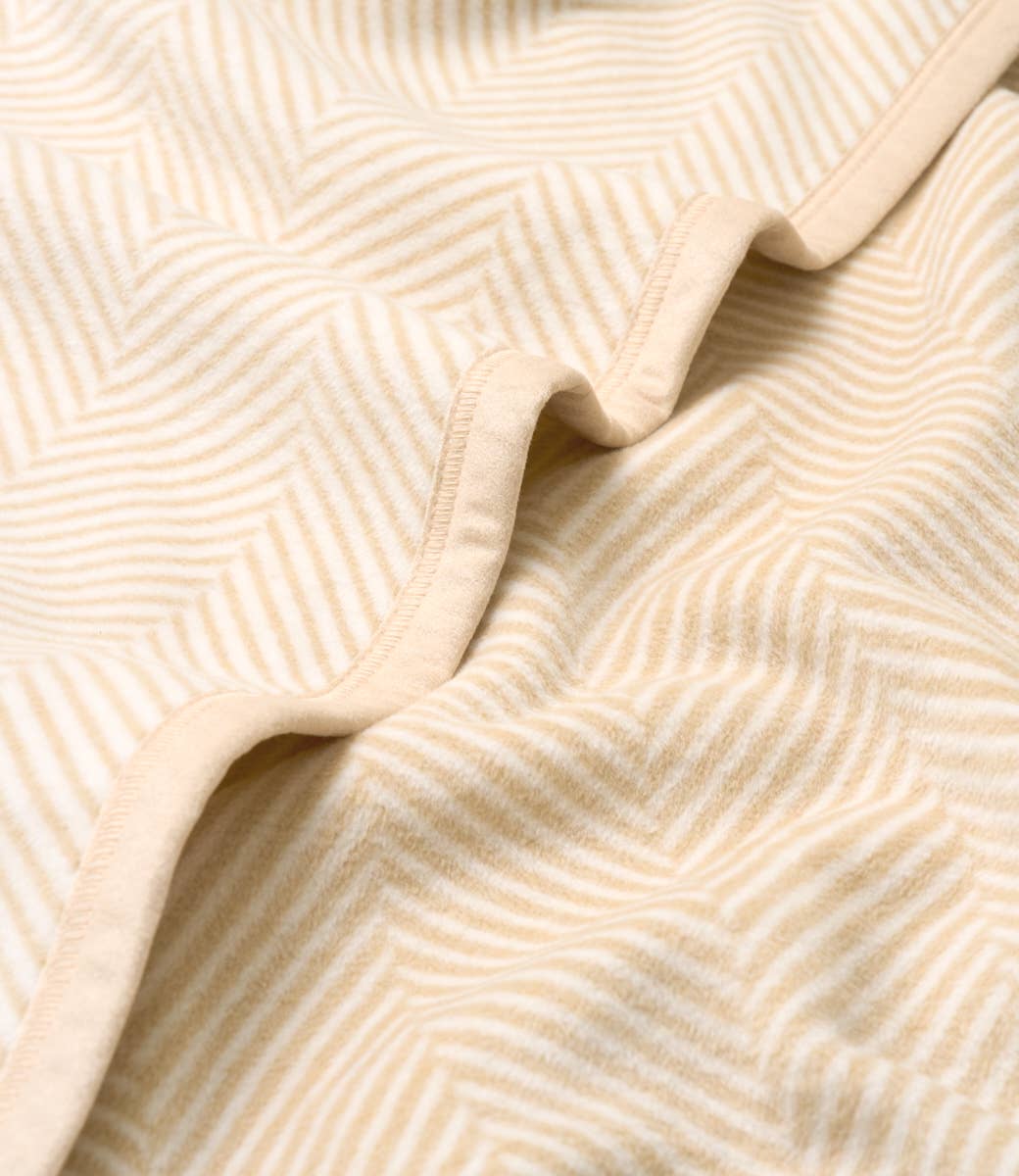 ChappyWrap - Harborview Herringbone Cream Blanket